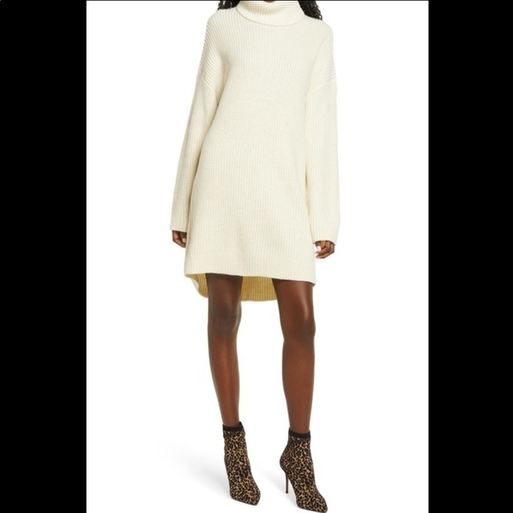 Wayf Culver Oversized Turtleneck Knit Sweater Dreds In Winter White Medium - Picture 1 of 12